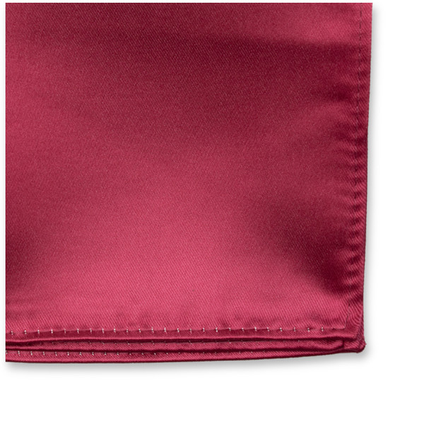 Himbeerrote Einstecktuch Polyester Satin (2)