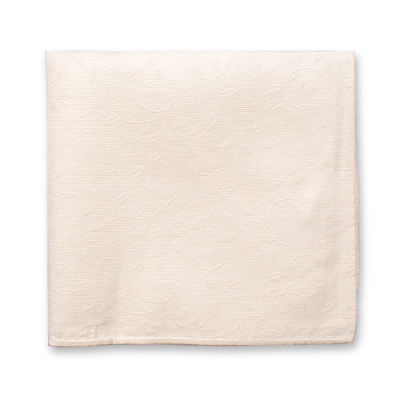 Einstecktuch für die Hochzeit - Ecru mit Blumen (1)