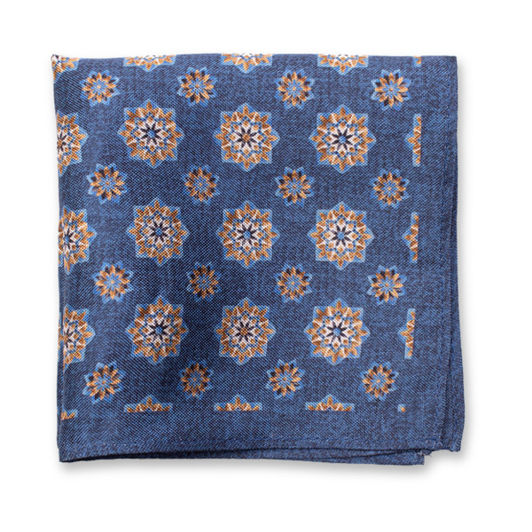 Königsblaues Einstecktuch im De-Luxe-Design (1)