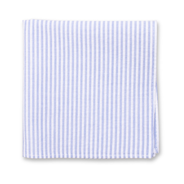 Einstecktuch Seersucker - Hellblau (2)