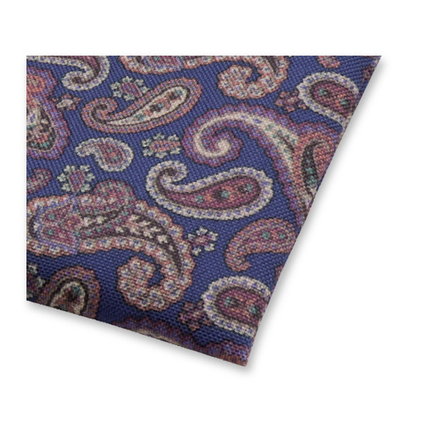 Paisley Einstecktuch Blau (2)
