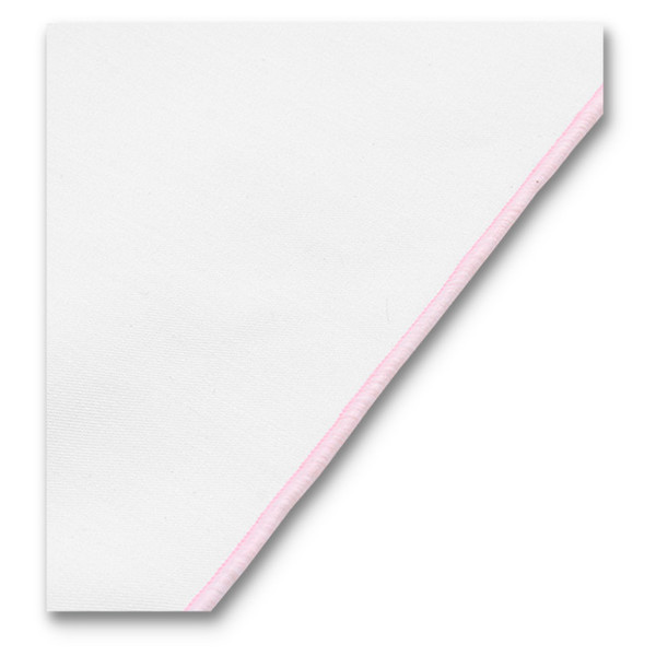 Weißes Einstecktuch – rosafarbenes Detail (2)