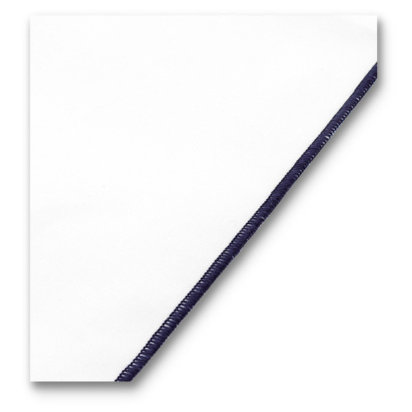 Weißes Einstecktuch - Dunkelblaues Detail (2)