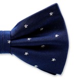 Dunkelblau - Silver Star Fliege - Thumbnail 2