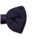 Gestrickte dunkelblaue Fliege - Thumbnail 2