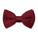 Gestrickte Fliege Bordeauxrot - Thumbnail 1