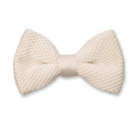 Gestrickte Fliege Elfenbein - Thumbnail 1