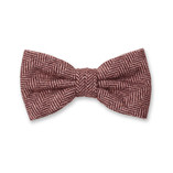 Rote Fliege mit Fischgrätenmuster – Wolle - Thumbnail 1