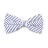 Seersucker Fliege - Dunkelblau - Thumbnail 1