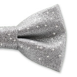 Silberner Glitzerstoff Kinderfliege - Thumbnail 2