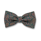 Dunkelgrüne Paisley-Fliege - Thumbnail 1