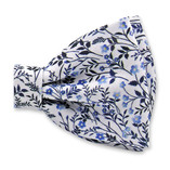 Blaue-Weiße Fliege mit Blumenmuster - Thumbnail 2