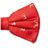 Luxuriöse rote Weihnachtsfliege - Rentiermuster  - Thumbnail 2