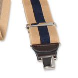 Beige/Navy gestreifte Hosenträger - Thumbnail 2