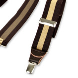 Braun/ beige gestreifte Hosenträger - Thumbnail 2