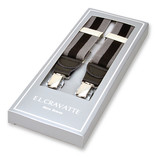 Grau/ schwarz gestreifte Hosenträger - Thumbnail 1