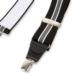 Schwarz/grau gestreifte Hosenträger - Thumbnail 3