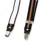 Schmale schwarz/braun gestreifte Hosenträger  - Thumbnail 2