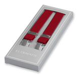 Dunkelrote schmale Hosenträger - Thumbnail 1