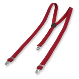 Dunkelrote schmale Hosenträger - Thumbnail 2