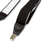 Schwarz/weiß gepunktete Hosenträger - Thumbnail 2