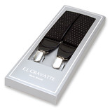 Schwarz/weiß gepunktete Hosenträger - Thumbnail 1