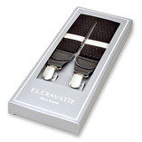 Schwarz/violett gepunktete Hosenträger - Thumbnail 1