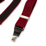 Bordeaux/schwarz gepunktete Hosenträger - Thumbnail 3