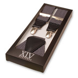 XIV Hosenträger - Fischgrätmuster Dunkelblau - Thumbnail 1