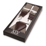 XIV Hosenträger - Hahnentrittmuster Braun - Thumbnail 1