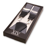 XIV Hosenträger - Hahnentrittmuster Dunkelblau - Thumbnail 1