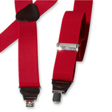 Dunkelrote Hosenträger X-Form - Thumbnail 3