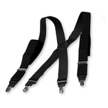 Schwarze Hosenträger X-Form - Thumbnail 2
