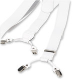 Weiße Hosenträger mit Klammern - Thumbnail 3