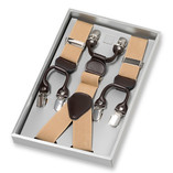 Beige Hosenträger mit Klammern - Thumbnail 1