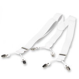 Weiße Hosenträger mit Klammern - Thumbnail 2