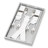 Weiße Hosenträger mit Klammern - Thumbnail 1