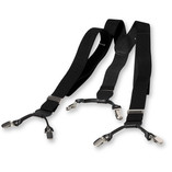 Schwarze Hosenträger mit Klammern - Thumbnail 2