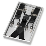 Schwarze Hosenträger mit Klammern - Thumbnail 1