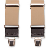 Beige Extra Breite Hosenträger - Thumbnail 1