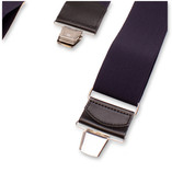 Dunkelblaue Extra Breite Hosenträger - Thumbnail 3