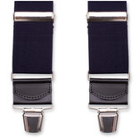 Dunkelblaue Extra Breite Hosenträger - Thumbnail 1