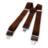 Braune Extra Breite Hosenträger - Thumbnail 2