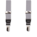 Schmale hellgraue Hosenträger für Damen - Thumbnail 1