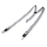 Schmale hellgraue Hosenträger für Damen - Thumbnail 3