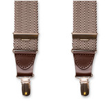 XIV Hosenträger - Fischgrätmuster Braun - Thumbnail 3