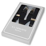 Schwarze Hosenträger Extra Lang - Thumbnail 1