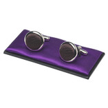 Dunkelbraune Manschettenknöpfe - Thumbnail 1