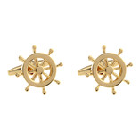 Ruder Manschettenknöpfe - Goldfarben - Thumbnail 1