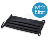 Stoffmaske - Schwarz - mit Filteroption - Thumbnail 1